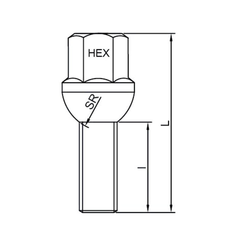 Perno de cubo de asiento cónico galvanizado anti‑fatiga WF-B007 Perno de cubo de asiento cónico galvanizado anti‑fatiga WF-B007