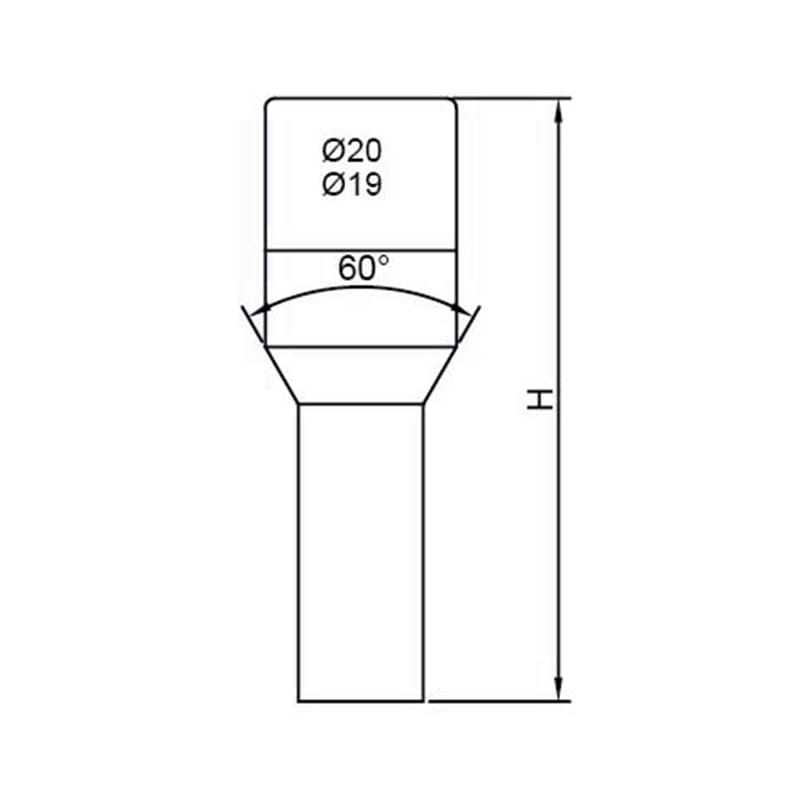 Perno de orejeta de rueda PCD antirrobo WF-B021