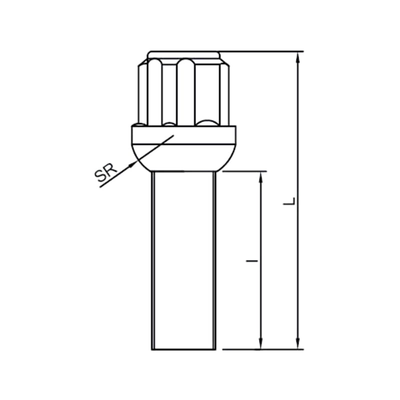 Pernos de bloqueo de ruedas antirrobo con asiento‑bola WF-LB003 Pernos de bloqueo de ruedas antirrobo con asiento‑bola WF-LB003