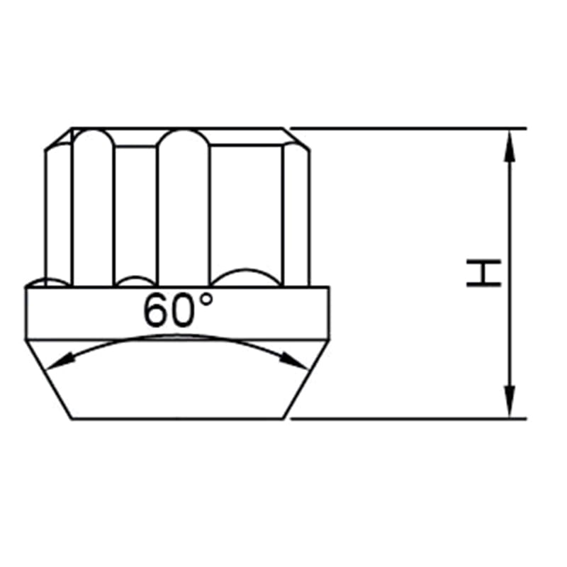 WF-LS008 Tuercas de rueda antirrobo para asiento cónico de extremo abierto‑ WF-LS008 Tuercas de rueda antirrobo para asiento cónico de extremo abierto‑