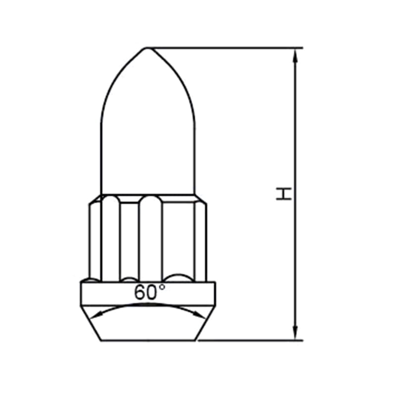 Tuercas de asiento cónicas de extremo cerrado estilo sintonizador largo WF-LS025