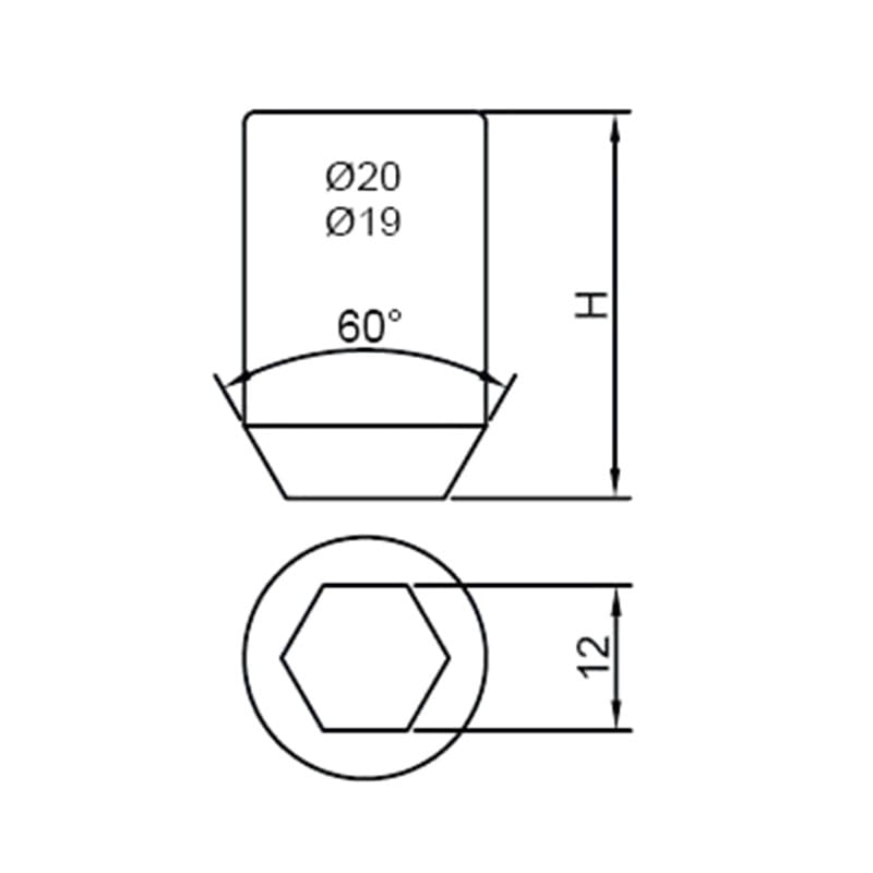 Tuercas de ajuste hexagonales internas anti‑corrosión WF-N067
