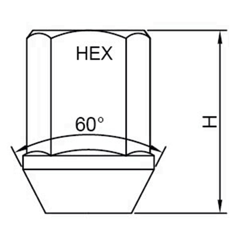 Asiento cónico con tuercas de aluminio liviano WF-N203