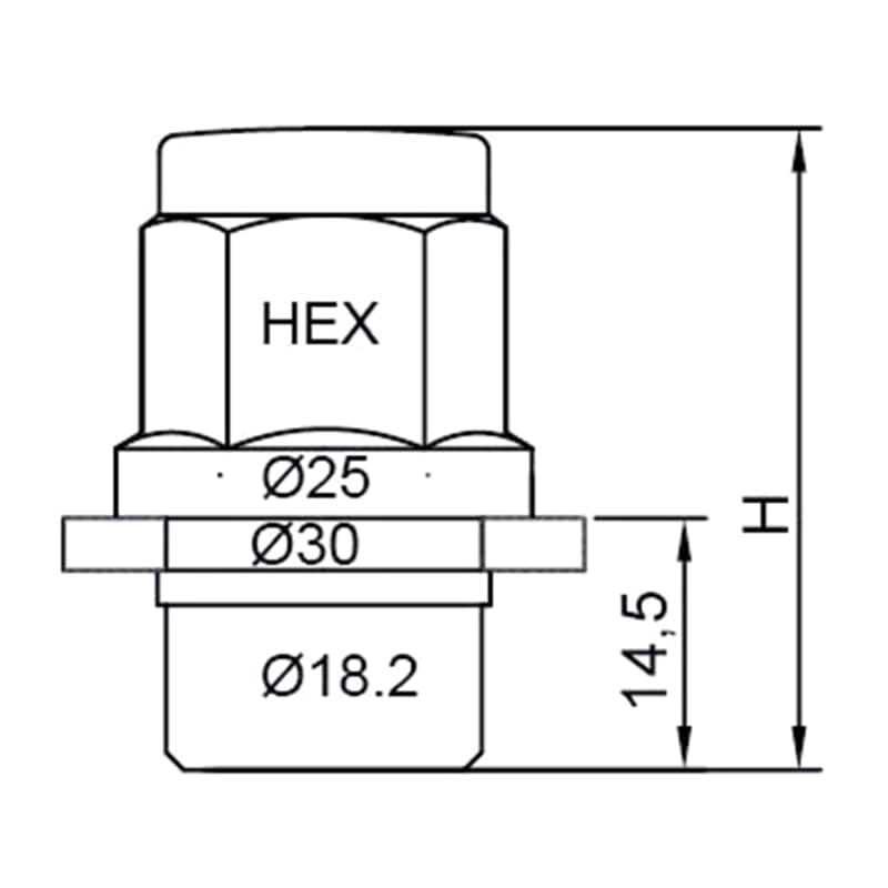 Tuerca cromada resistente‑de servicio WF-N859 con arandela